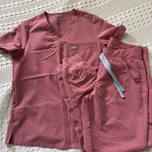 Figs Mauve Scrub Set size small